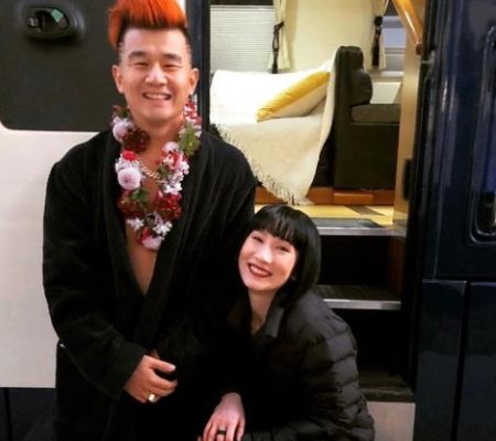 Ronny Chieng with his Shang Chi's co-cast Meng'er Zhang. 